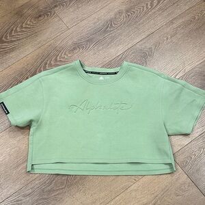 Alphalete Green Embossed Crop Top
